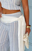 Roisin White Satin Fringe Scarf Belt