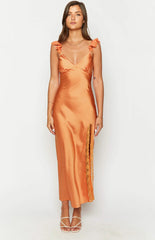 Wendy Orange Maxi Dress