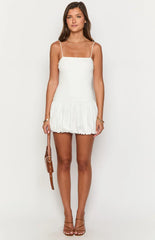 Memories White Bubble Mini Dress