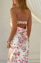 Maiah Yellow Bloom Maxi Dress