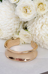 True Desire Gold Wavy Cuff Bangle (FREE over $120)