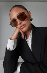Otra Eyewear Sorrento Brown/Gold Aviator Sunglasses