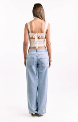 Louis White Floral Corset Top