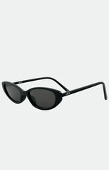 Otra Eyewear LULU Black Thin Cat Eye Sunglasses