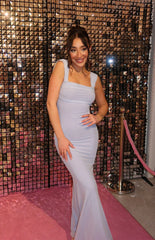 Beverley Lilac Mesh Maxi Dress
