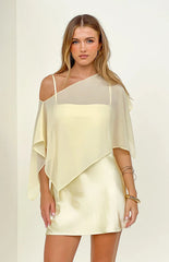 Chelsea Yellow Sheer Chiffon Cape