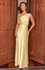 Sunshine Elegance Yellow Formal Maxi Dress