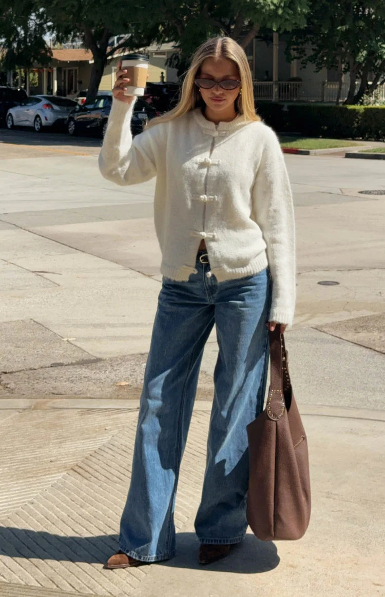 Sylvie Cream Knit Sweater