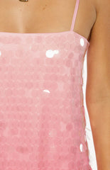 Sansone Pink Ombre Sequin Mini Dress