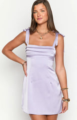 Azira Lilac Tie Mini Dress